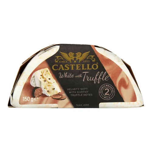 Сир 65% м'який з білою пліснявою та трюфелем Castello к/у 150г