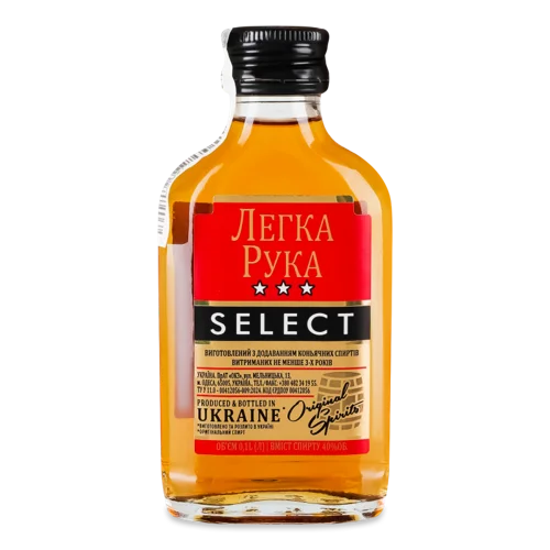 Спиртний Напій 3 Зірки Select Легка Рука, 0.1л, 40%