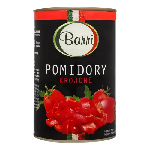 Помідори різані без шкурки консервовані Barri з/б 400г
