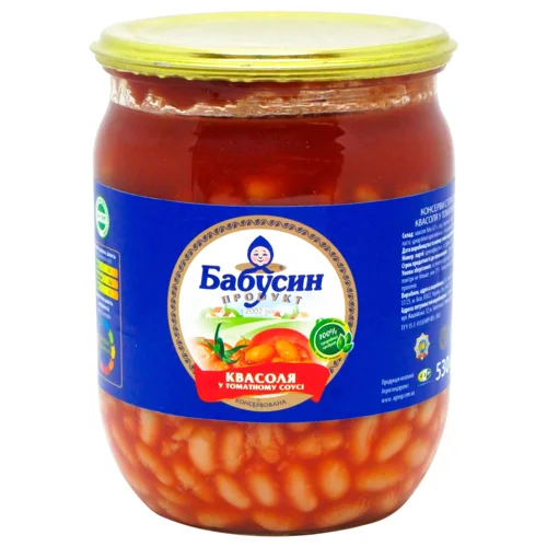 Квасоля Бабусин Продукт у томатному соусі 530г