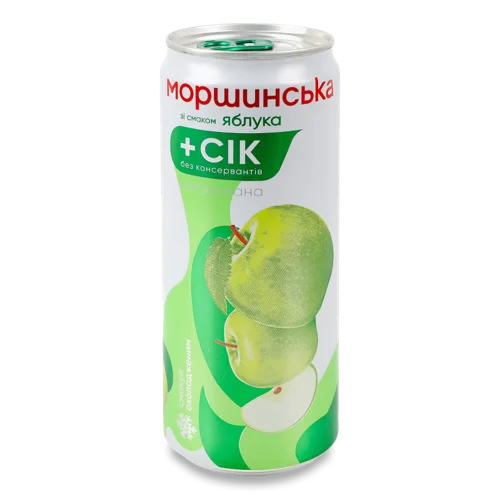 Напій Безалкогольний Негазований Соковмісний Зі Смаком Яблука В/ґ, З/б 0.33л