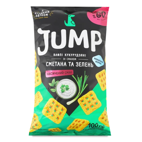 Вафлі Кукурудзяні Сметана Та Зелень, в/ґ, 100г