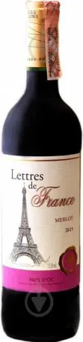 Вино Maison Bouey Lettres de France Merlot червоне сухе