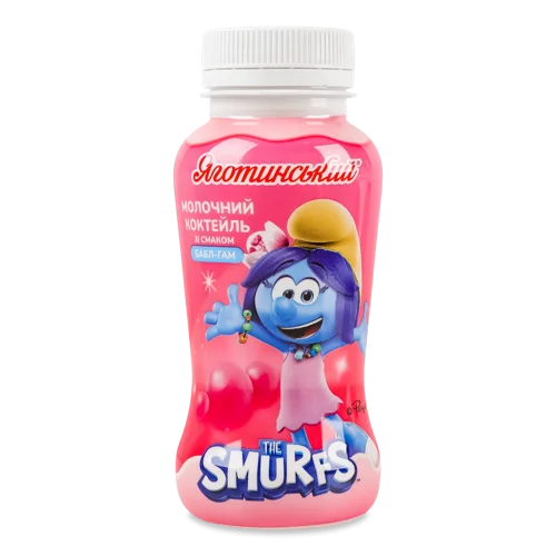 Молочний Коктейль 2.5% Ультрапастеризований Бабл-Гам Яготинський, п/пл 185г