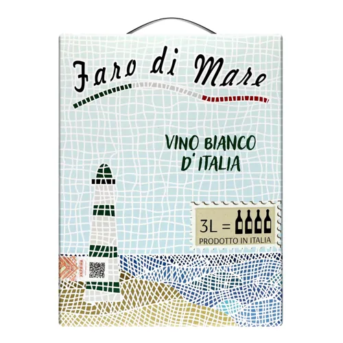 Вино 3л 11% біле сухе Vino Blanco Faro di Mare пл