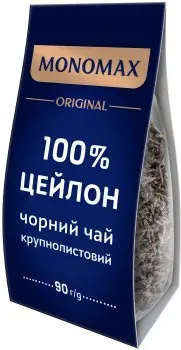 Чай чорний Мономах Цейлон крупнолистовий 90г