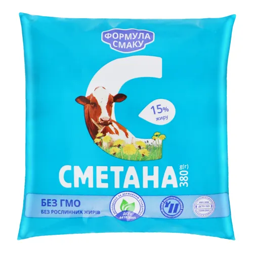 Сметана 15% Формула смаку м/у 380г