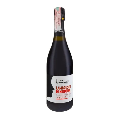 Вино напівігристе 0.75л 10.5% червоне брют Lambrusco di Modena Laura Romagnelli