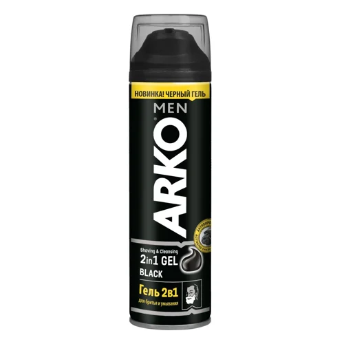 Гель для гоління і вмивання Arko Men Black 2в1 200мл