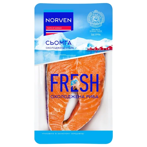 Сьомга Norven стейк охолоджений вакуумна упаковка