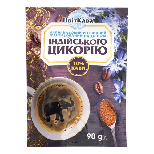 Напій кавовий гранульований Індійський цикорій ЦвітКава д/п 90г