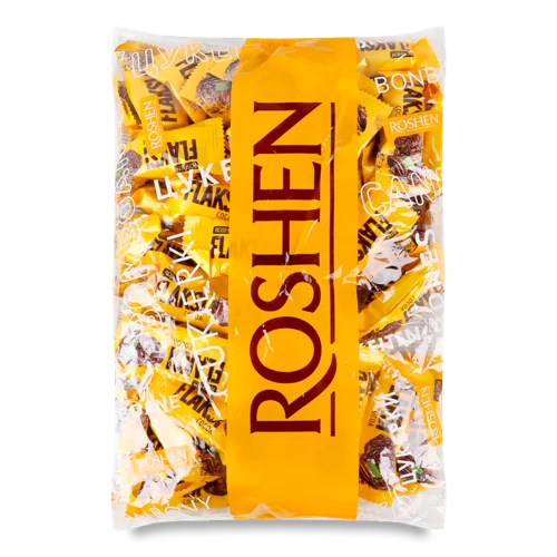 Цукерки Вафельні Пластівці Какао Flaksi Roshen, В/ґ, 500г