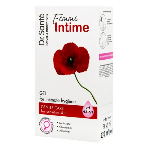 Гель для інтимної гігієни Dr Sante Femme Intime для чутливої шкіри 230мл