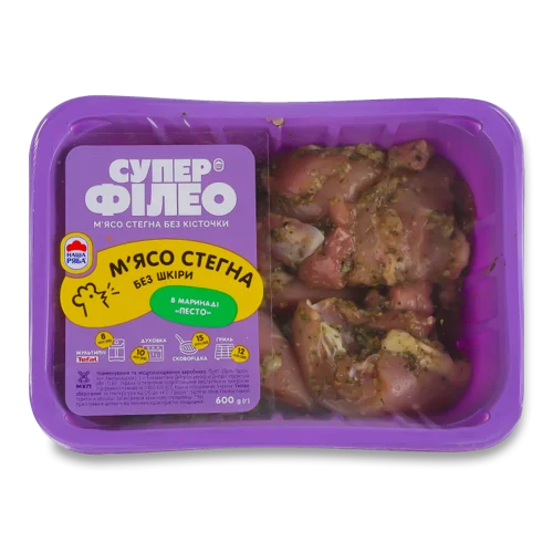 М'ясо Стегна Курчати-Бройлера В Маринаді Песто, б/ш, 1 кг