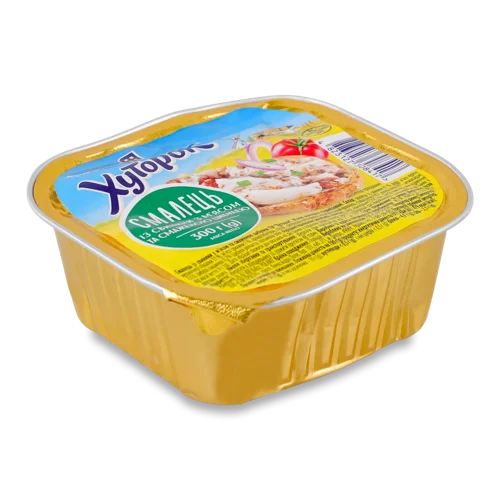 Смалець Свинячий З М'ясом І Смаженою Цибулею, Хуторок, Лоток, 300г