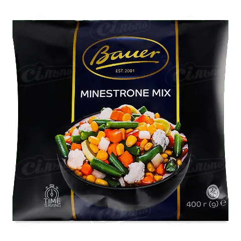 Суміш овочева «Bauer Minestrone mix» швидкозаморожена, 400г