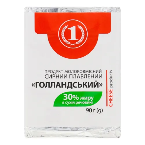 Продукт сирний 30% плавлений Голландський 1 м/у 90г