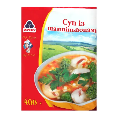 Суп з печерицями Рудь