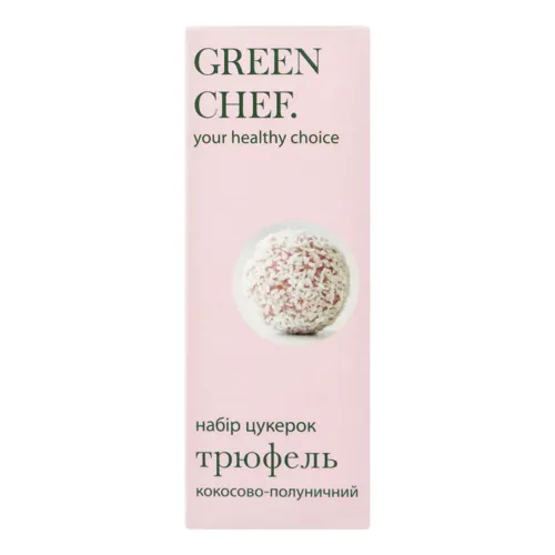 Десерт Green Chef конфета Трюфель кокосово-клубнич