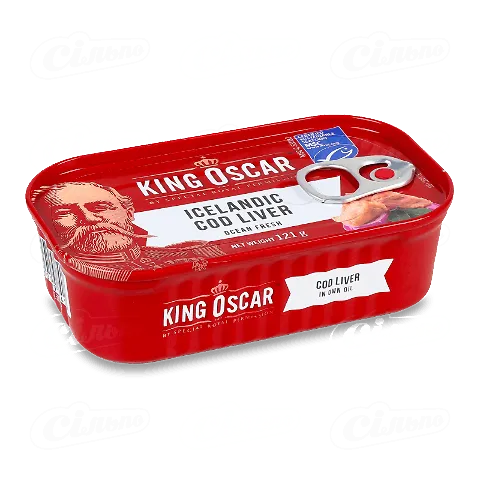 Печінка тріски King Oscar консервована стерилізована, 121г