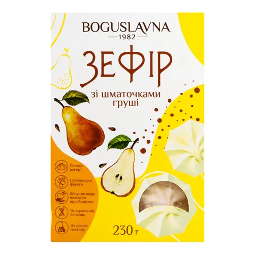 Зефір зі шматочками груші Boguslavna к/у 230г