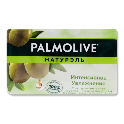 Туалетне Мило Натурель Palmolive з Екстрактом Оливи та Зволожуючим Молочком, Інтенсивне Зволоження, 90г