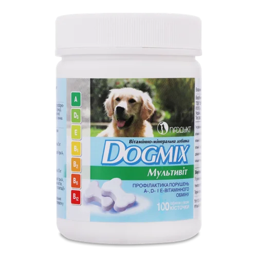 Добавка Вітамінно-Мінеральна для Собак Мультивіт Dogmix, 100 шт