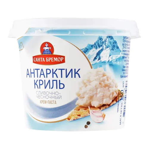 Паста із морепродуктів Антарктик-криль вершково-часниковий Санта Бремор ст 150г