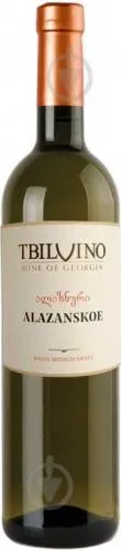 Вино "Алазанське" біле натуральне солодке Тбілвино 0.75л