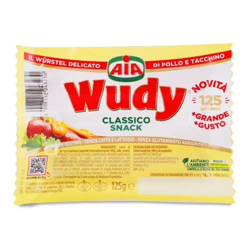 Курячі та індичі сосиски Classico snack в/у, 125г