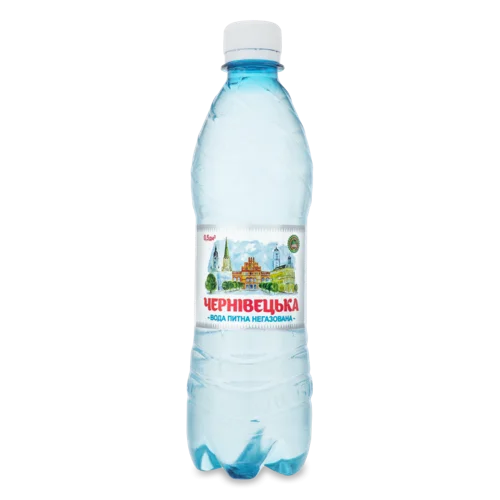 Вода Питна Негазована Чернівецька Вищого Ґатунку, П/Пл 0.5л