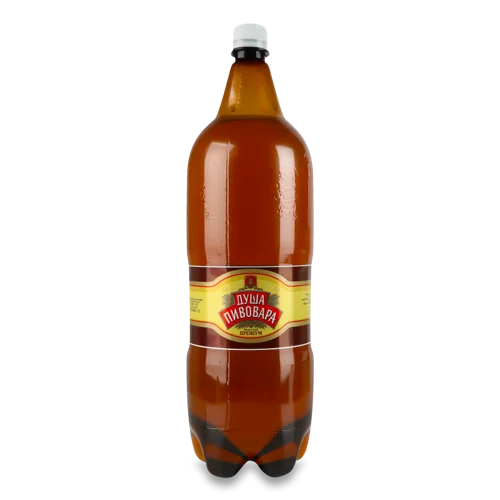 Пиво Світле Фільтроване Пастеризоване Вищого Ґатунку Преміум Душа Пивовара, 2.0л