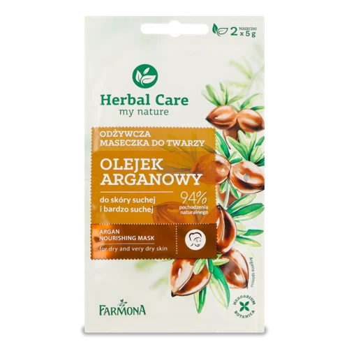 Маска для обличчя Живильна Арганова Олія Herbal Care Farmona, в/ґ, 2х5мл