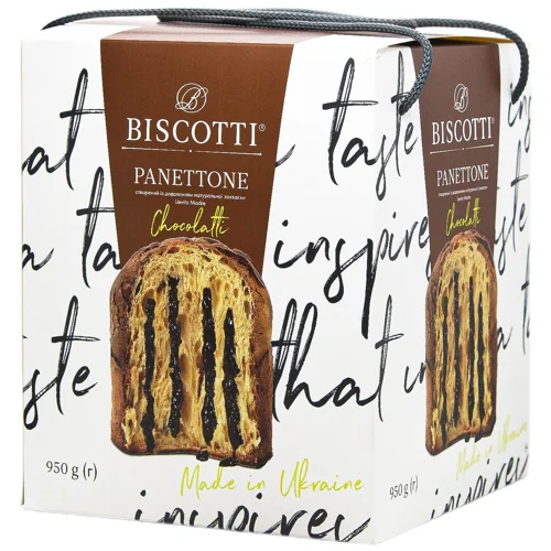 Панеттон Biscotti з шоколадною начинкою 950г