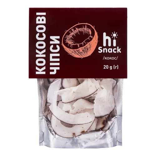 Чіпси кокосові HiSnack д/п 20г