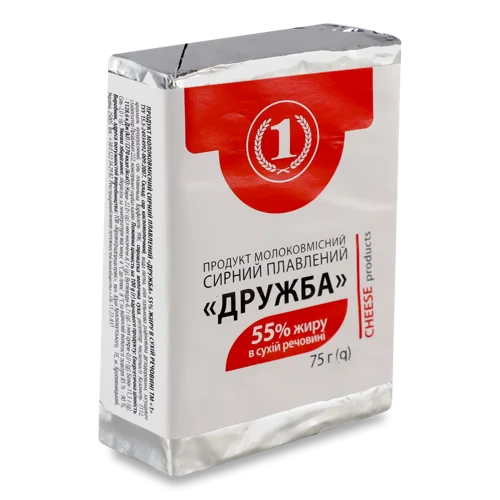Сирний Продукт Плавлений 55% Дружба №1 м/у, 75г