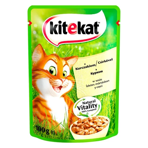 Корм вологий Kitekat з куркою для котів 85г