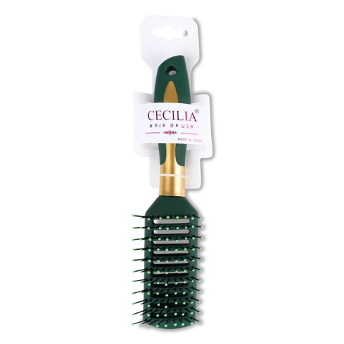 Масажна Щітка Зелена Вузька, 22.5х4.5см, №672-8652 Cecilia, 1шт