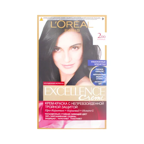 Крем-фарба Для Волосся №200 Кавовий, Crème Excellence L'Oreal, 1 шт