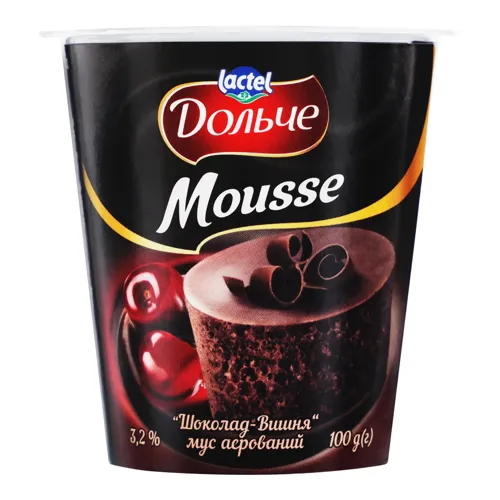 Мус 3.2% аерований Шоколад-вишня Дольче ст 100г