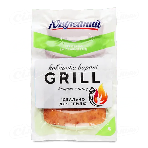 Ковбаски Ювілейний Grill варені натуральна оболонка вищого ґатунку, кг