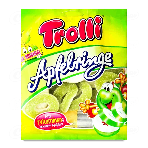 Цукерки Trolli Apple Rings желейні, 150г