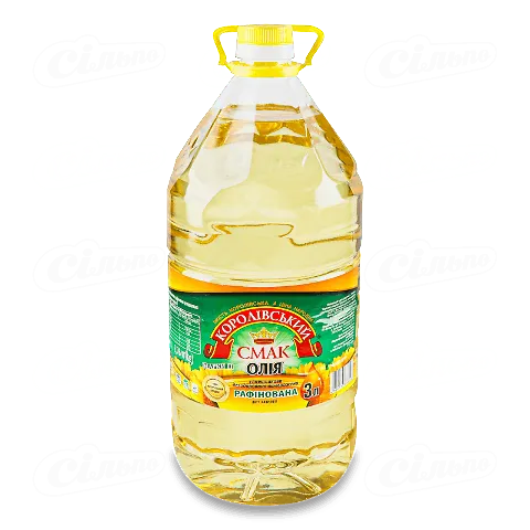 Олія соняшникова Королівський смак рафінована, 3л