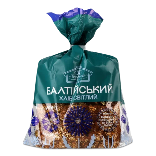 Хліб Балтійський Світлий Вищого Ґатунку Нарізаний, 350г
