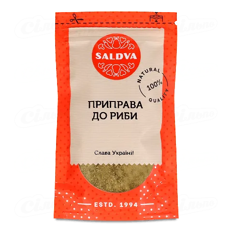 Приправа Saldva до риби, 35г