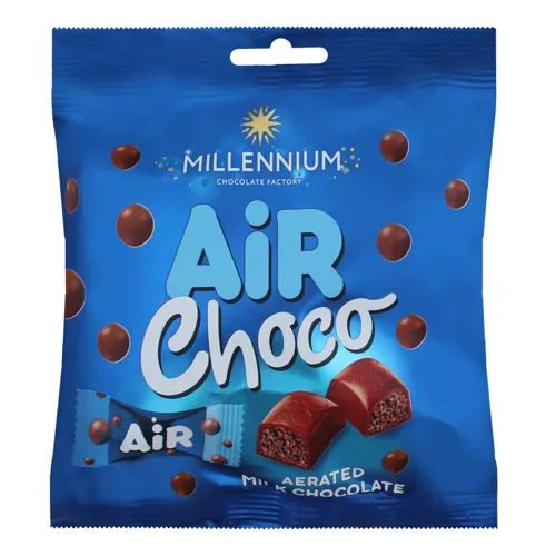 Цукерки шоколадні молочні з молочною начинкою Air Millennium м/у 50г