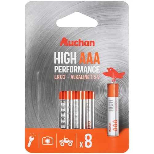 Батарейки Auchan Premium AAA 8шт
