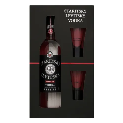 Набір Горілка Reserve 40% 0.5л + 2 рюмки Staritsky&Levitsky 1шт