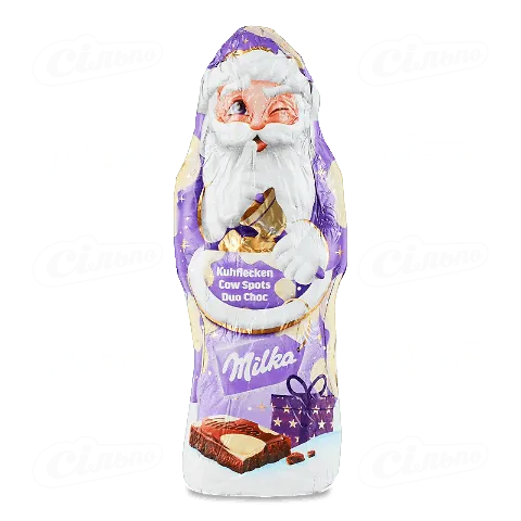 Фігурка Milka Санта молочна з додаванням білого шоколаду, 100г