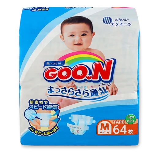 Підгузки Гігієнічні Для Дітей 6-11кг M Goo.N Вищого ґатунку, 64шт
